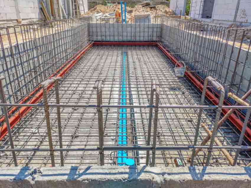 Close Up Image Of Swimming Pool Construction